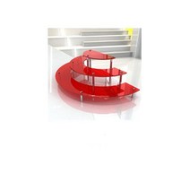 아크릴책꽂이 책 투명 보관함 정리함 Amiibo Funko POP 피규어 아크릴 디스플레이 스탠드 투명 컵케이크 선반 라이저 향수 랙 장식 주최자 1-5 티어, 3 tier semicircle_2