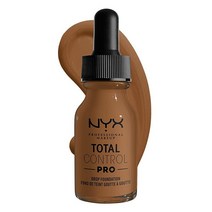 NYX 프로페셔널 메이크업 토탈 컨트롤 프로 드롭 파운데이션 스킨-트루 빌드 가능 커버 - 모카 NYX PROFESSIONAL MAKEUP, 17.5 Sienna, 17.5 Sienna