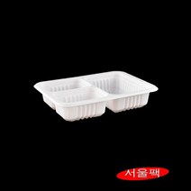 JH1914실링용기3호 (세칸) 반찬포장 분식포장 1200개, 백색