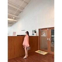 [ruellia] 띠 쉬폰 카라 홀터 원피스(수입)/ 2colors
