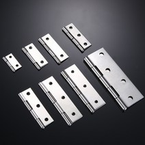 5Pcs 1/1.5/2/2.5/3 인치 미니 플랫 경첩 스테인레스 스틸 캐비닛 문 Windows 경첩 나무 상자 DIY 가구 커넥터 목공, 48x33x0.8mm, 은