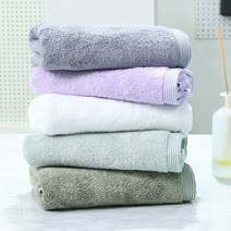 송월 190g 뱀부얀 100% 호텔수건 5장 세트, 화이트