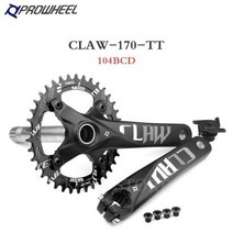 팻바이크 튼튼힌 펫바이크 Prowheel크랭크셋 팻 바이크 170mm 통합 크랭크 30 32 34 36 38 40 42 44 46 48T 자전거 바퀴 스프로킷 176192mm 샤프, Crankset+Shaft 192mm+104CD 46T