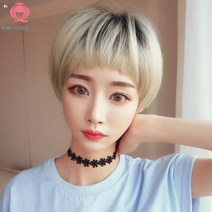 가발공장 가발 여단발 보보헤어 리얼 페이스 가발커버, 초콜릿 (단색) 25Cm
