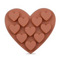 레진 공예 아트 취미 실리콘 아이스트레이 얼음 몰드 하트 쉐이커 세트 모음, 10단 하트 몰드