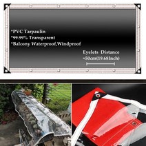 바람막이 천막 캐노피 포장마차 썬랠라 0.35mm 99.9 투명 pvc 타포린 퍼 골라 캐노피 투명 창 방수 비 쉼터 커버 천 발코니 방수 스크린, 0.35mm PVC 방수포, 0.9mx5m
