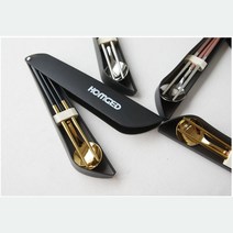 남편 도시락 수저케이스 수저세트 수납형 큰수저 요리스푼 일식, 골드/핑크, 상세페이지참조