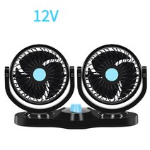 차량용히터 자동차온풍기 차량히터 12V24V 미니 전기 자동차 팬 저소음 여름 에어컨 360 도 회전 냉각 쿨러, 01 12V