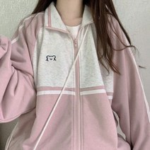 집업가디건 가을 여제 CHIC 카라넥 학원 무드 쇼트 점퍼 작은 키 러블리 디자인감각 맨투맨 여성 2432538048