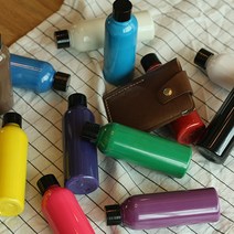 [공방공구] 가죽공예 엣지코트 엣지페인트 기리메 약물 단면마감제 50ml 100ml, 블루