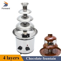 중탕기 업소용중탕기 유리 전기 황토 대용량 도자기 초콜릿 분수 4 레이어 스테인레스 스틸 온난화 폭포 기계 파티 웨딩 가정용, [01] 220V