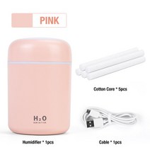 가습기 home essentials air 가습기 car air freshener flavoring for home 300ml led 라이트 미니, 핑크 5, 협력사