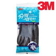 3M 슈퍼그립 윈터 겨울 기모 코팅작업장갑 5개입, L, 1개입