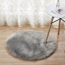 겨울러그 따듯한 거실 포인트 장모러그 원형 소형러그 60cm