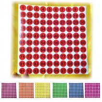 7종 100넘버링 스티커 3466B 100pcs 1매 번호스티커 다꾸, 3466B-7. 진핑크100p