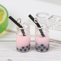 미니 밀크 쉐이크 아이스크림 레몬 우유 과일 차 물 컵 딸기 바나나 미니어처 인형의 집 액세서리 주방 완구, As pictures 25