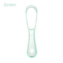 혀클리너 목구멍냄새 양면 연질 실리콘 혀 클리너 호흡 멀리 핸드 스크래퍼 브러시 실리카 핸들 구강 청결 위생 치과 치료 도구, [02] green