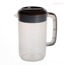 음료디스펜서 피쳐 물 Carafes 대용량 재사용 비 독성 냉수 주전자 플라스틱 소재 병 5 색, 01 coffee