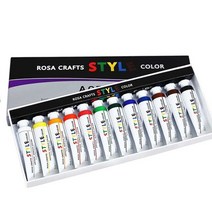 로사 크레프트 스타일컬러 아크릴물감 20ml 12색 알파아크릴물감 신한아크릴물감 붓 조소냐아크릴물감, 상품선택