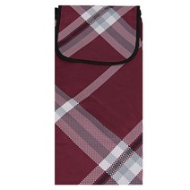 시장바구니캐리어 중형 접이식카트 쇼핑 바퀴달린 핸드 폴딩 가방 구루마 장보기 마트용 만능, 1개, 와인 체크_가방