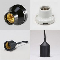 전구소켓 방수소켓 블랙 사기 리셉터클 KS인증 전기자재 E26 E39, 방수소켓 소모갈, 1개