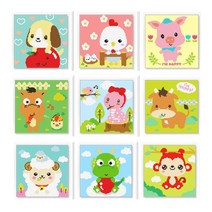 [파코] 캐릭터 어린이 초보용 DIY 보석십자수 12간지 동물 공룡 바다 랜드마크 초등 아동 집콕놀이 선물 취미키트 사이트, 17. 공룡 티라노사우르스