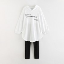 일상화보 블랑카 여성 긴팔 후드 롱티셔츠 여자 후드티 롱티