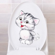 [이굿샵] 집꾸미기 고양이 스티커 욕실 주방 데코 스티커 귀여운 냥이, 1번 냥이