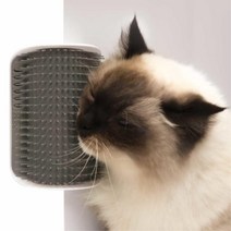 고양이 죽은털 관리용 벽 셀프 브러쉬 털날림 초보집사 애완묘 털에껌제거 냥이 코숏