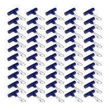 50 PC 낚시 라인 싱커 지퍼 슬라이더 고강도 싱커 슬라이드 니스 스냅, 큰, 푸른