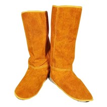 스패츠 가죽 용접 스팻 내열 및 내마모성 용접기 도구 15 인치 피트 커버 부츠 신발 드롭 배송