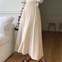 모노치코 세미 링클 밴딩 맥시 스커트