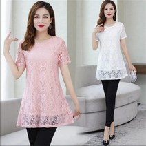 PIka여름 여성 쉬폰 블라우스 티셔츠 반팔티 빅사이즈