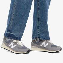[국내발송] 뉴발란스 New Balance 남성 운동화 574 스웨이드 메쉬 소재 레트로 유니섹스 그레이 블루 러닝화 런닝화 U574WR2
