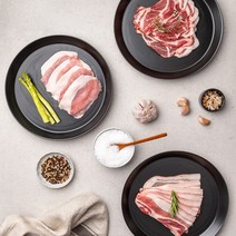 지리산 흑돼지 대패 모음 후지 등심 오겹살 목살 200g x 2 구이 캠핑 구이 바베큐 숯불, 후지대패 200g + 오겹대패 200g