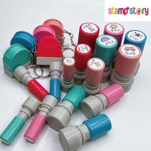 진짜 이가격 주문제작 내마음대로 뚝딱...다양한 원형스탬프 사각스탬프 칭찬도장 다양한디자인 다양한사이즈 특가전, 02.1.5원형스탬프, 01.딸기