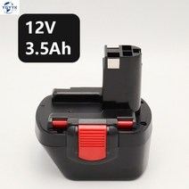 YGYYK 보쉬 충전기 전동드릴 배터리 GSR7.2 GSR9.6 12V 14.4V 충전드릴, 12v 3.5Ah(3500밀리암페어아워)개