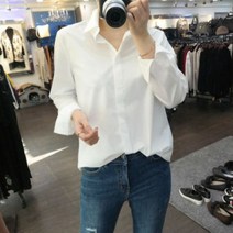 갤러리샵 / 쿠팡ONLY빠른배송) 자체제작 라인 예쁜 심플 스판 셔츠 화이트 블랙
