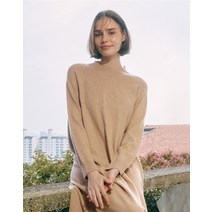 홀가먼트 언밸런스 하이넥 롱 원피스 FD9001