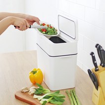 9.5L 작지않은 주방 분리수거 밀폐형 휴지통 Limpio/주방휴지통/밀폐형/쓰레기통/악취차단/욕실휴지통/오피스휴지통/분리형/자동/자동, 단품
