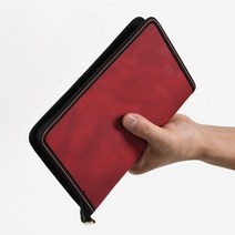 베이직 통장지갑 뱅크북 통장 파우치 케이스 가방 정리함