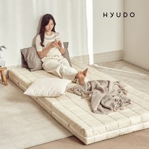 (신규사양런칭+익일출고) 휴도 포근한 연화 14cm 바닥 매트리스 토퍼 3단접이식토퍼 MS SS Q (두꺼운 아기 토퍼 1인용 원룸 토퍼) mattress topper, 베이지