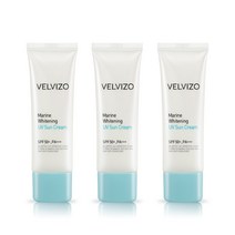 벨비죠 선크림 썬크림 선블록 SPF 50+ PA+++ 마린 화이트닝 UV 미백효과 자외선차단, 50g x 3개
