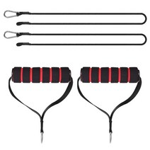 피트니스 근육 훈련 장비 트레이너 로프 풀 다운 로프 고장력 강도 확장 홈 체육관 액세서리 핸들 포함, 스폰지, 협력사