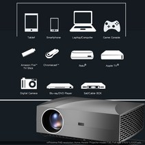 Vivibright 이럭스몰 VIVIBRIGHT F30 HD 1080p LED 홈시어터 빔 프로젝터 빔프로젝터, 화이트