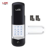 링크 유리문도어락 링크글라스2 카드키겸용 강화도어 상가문 가게문, 자가설치, 카드키겸용_링크글라스2