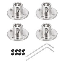 Rebower 6.35mm 리지드 플랜지 커플링 커넥터 모터 가이드 샤프트 커플러 8팩 고정 나사 M1.5 육각 렌치 포함 DIY RC 모델 스테퍼 부품용 4팩 USA 미국