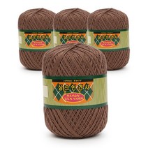 필립섬유 쎄비 실크 인견사 뜨개실 90g x 4p, 861 갈색, 4개