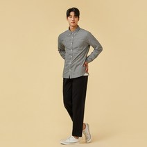 [JAJU/자주] 남 플란넬 체크 셔츠_아이보리