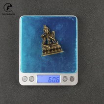 부처님 불교악세사리 석가모니상 불상 석불 약 5.5cm 높이 녹색 타라 작은 구리 동상 탄트라 동상 동상 불교 불교 그림 입상 데스크탑, 레트로 녹청-60.6g